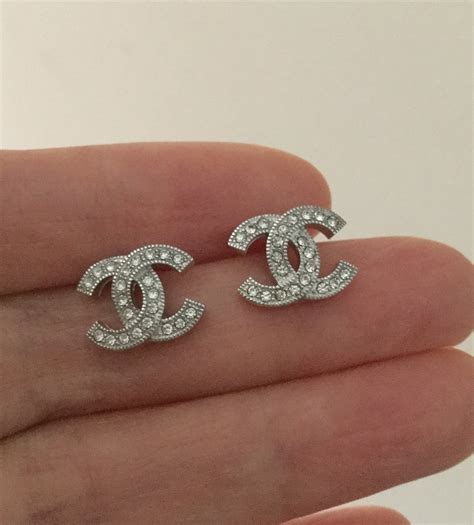 chanel stud earrings replica|chanel cc earrings price list.